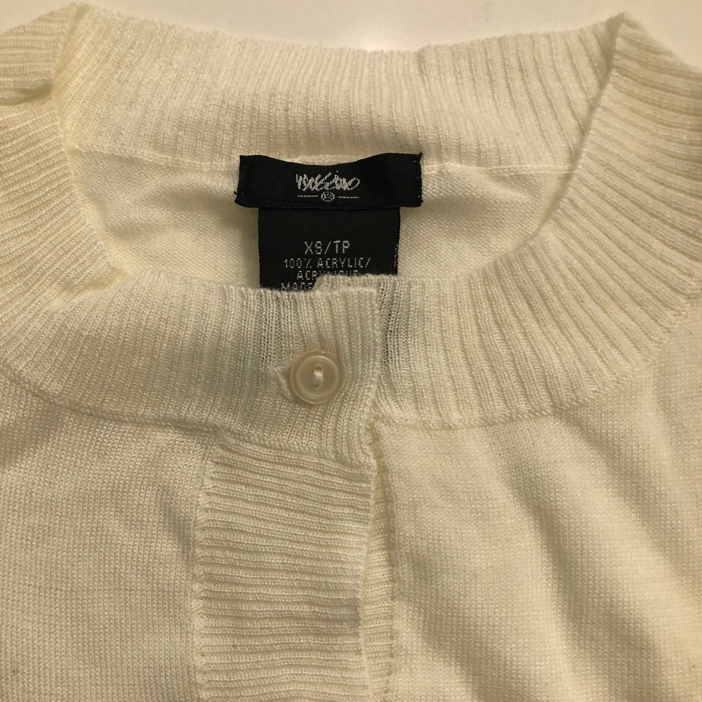 off-white fine knit fitted cardigan
